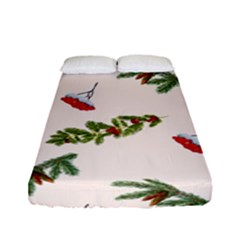 Rowan Branches And Spruce Branches Fitted Sheet (full/ Double Size) by SychEva