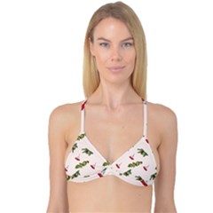 Rowan Branches And Spruce Branches Reversible Tri Bikini Top by SychEva