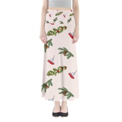 Rowan Branches And Spruce Branches Full Length Maxi Skirt by SychEva