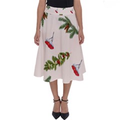 Rowan Branches And Spruce Branches Perfect Length Midi Skirt by SychEva