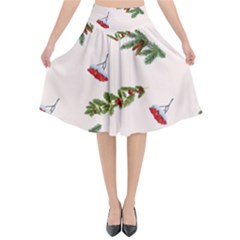 Rowan Branches And Spruce Branches Flared Midi Skirt by SychEva