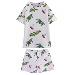 Rowan Branches And Spruce Branches Kids  Swim Tee And Shorts Set by SychEva