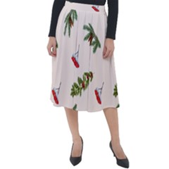 Rowan Branches And Spruce Branches Classic Velour Midi Skirt  by SychEva