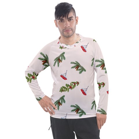 Rowan Branches And Spruce Branches Men s Pique Long Sleeve Tee by SychEva