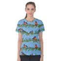 Bullfinches On Spruce Branches Women s Cotton Tee View1