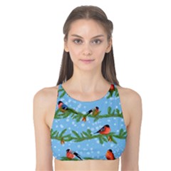 Bullfinches On Spruce Branches Tank Bikini Top by SychEva