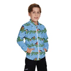 Bullfinches On Spruce Branches Kids  Windbreaker by SychEva