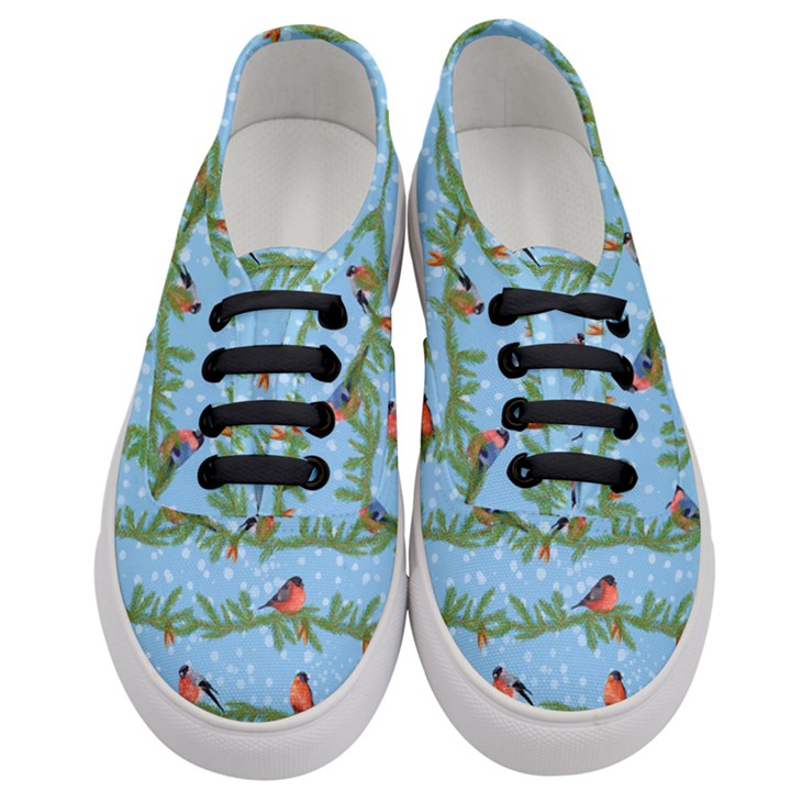 Bullfinches On Spruce Branches Women s Classic Low Top Sneakers