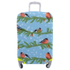 Bullfinches On Spruce Branches Luggage Cover (medium) by SychEva