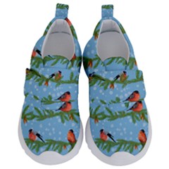 Bullfinches On Spruce Branches Kids  Velcro No Lace Shoes by SychEva