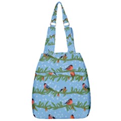 Bullfinches On Spruce Branches Center Zip Backpack by SychEva