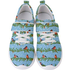 Bullfinches On Spruce Branches Men s Velcro Strap Shoes by SychEva