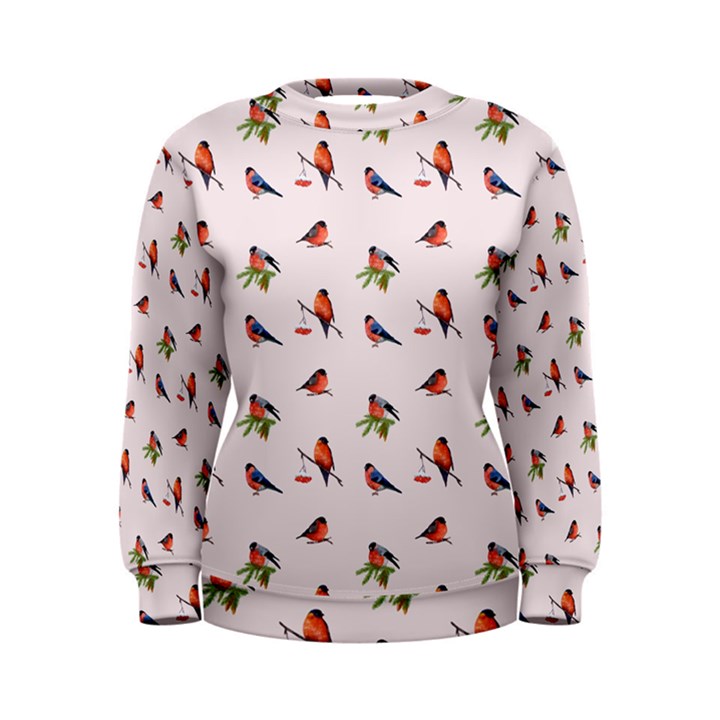 Bullfinches Sit On Branches Women s Sweatshirt