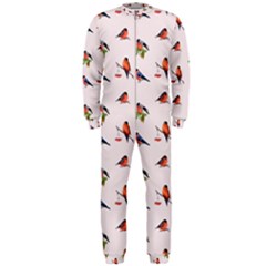 Bullfinches Sit On Branches Onepiece Jumpsuit (men)  by SychEva