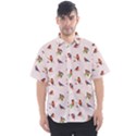 Bullfinches Sit On Branches Men s Short Sleeve Shirt View1