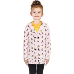 Bullfinches Sit On Branches Kids  Double Breasted Button Coat by SychEva