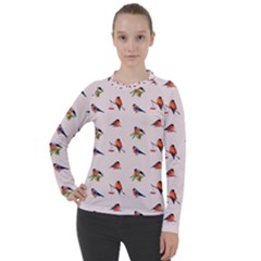 Bullfinches Sit On Branches Women s Pique Long Sleeve Tee