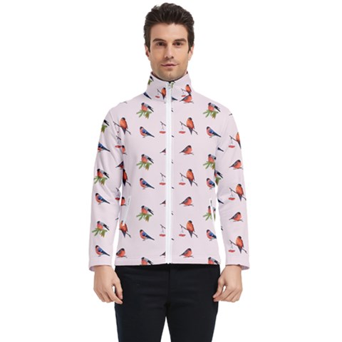 Bullfinches Sit On Branches Men s Bomber Jacket by SychEva