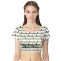 Bullfinches On The Branches Short Sleeve Crop Top View1