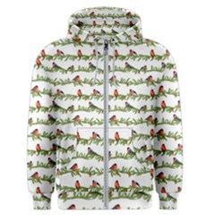 Bullfinches On The Branches Men s Zipper Hoodie by SychEva