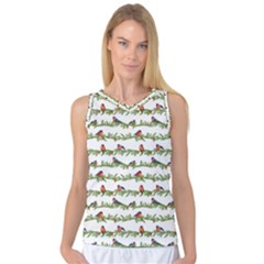 Bullfinches On The Branches Women s Basketball Tank Top by SychEva