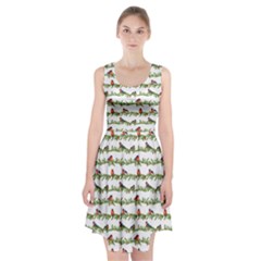 Bullfinches On The Branches Racerback Midi Dress by SychEva