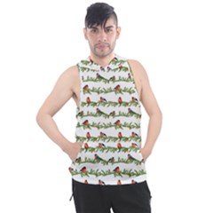 Bullfinches On The Branches Men s Sleeveless Hoodie by SychEva