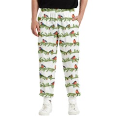 Bullfinches On The Branches Men s Elastic Waist Pants