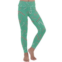 Sweet Christmas Candy Kids  Lightweight Velour Classic Yoga Leggings by SychEva