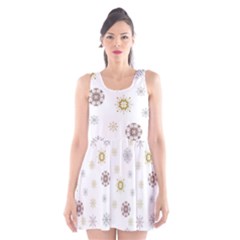 Magic Snowflakes Scoop Neck Skater Dress by SychEva