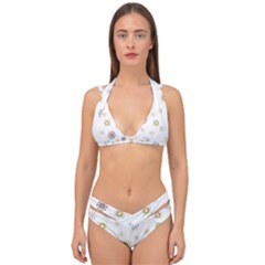 Magic Snowflakes Double Strap Halter Bikini Set by SychEva