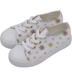 Magic Snowflakes Kids  Low Top Canvas Sneakers by SychEva