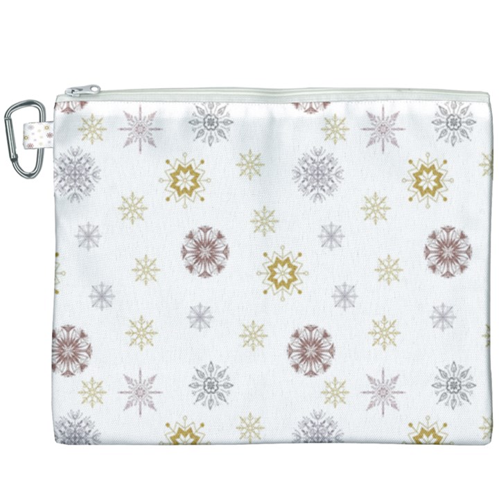 Magic Snowflakes Canvas Cosmetic Bag (XXXL)