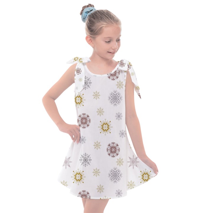 Magic Snowflakes Kids  Tie Up Tunic Dress