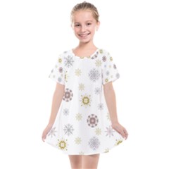 Magic Snowflakes Kids  Smock Dress by SychEva