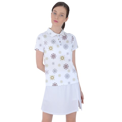 Magic Snowflakes Women s Polo Tee by SychEva