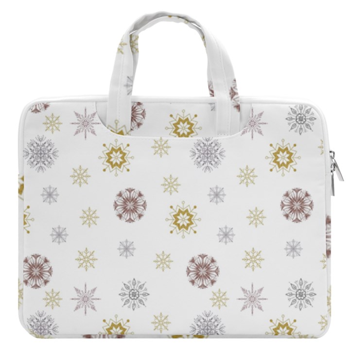 Magic Snowflakes MacBook Pro Double Pocket Laptop Bag (Large)