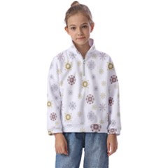 Magic Snowflakes Kids  Half Zip Hoodie by SychEva