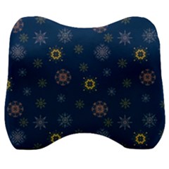 Magic Snowflakes Velour Head Support Cushion by SychEva