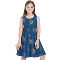 Magic Snowflakes Kids  Skater Dress by SychEva