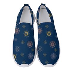 Magic Snowflakes Women s Slip On Sneakers by SychEva