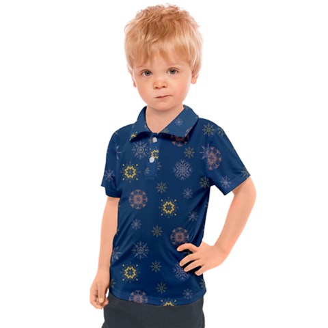 Magic Snowflakes Kids  Polo Tee by SychEva