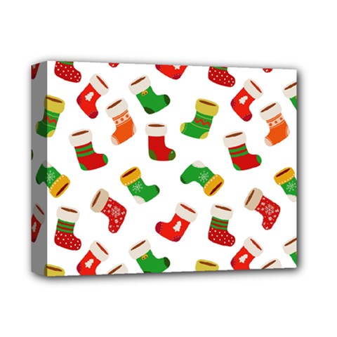 Christmas Socks  Deluxe Canvas 14  X 11  (stretched) by SychEva