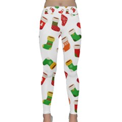 Christmas Socks  Classic Yoga Leggings by SychEva