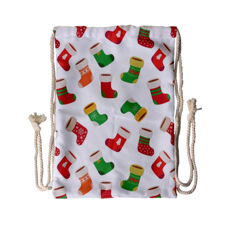 Christmas socks  Drawstring Bag (Small)