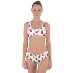 Christmas Socks  Criss Cross Bikini Set by SychEva