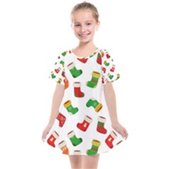 Christmas Socks  Kids  Smock Dress by SychEva