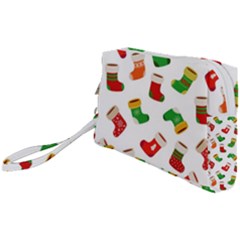 Christmas Socks  Wristlet Pouch Bag (small) by SychEva