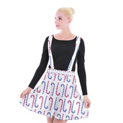 Christmas Candy Suspender Skater Skirt by SychEva