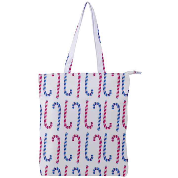 Christmas candy Double Zip Up Tote Bag